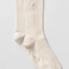 Calze unisex a gamba corta, dal design sobrio - Colore osso