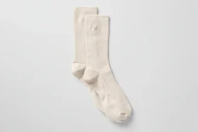 Calze unisex a gamba corta, dal design sobrio - Colore osso