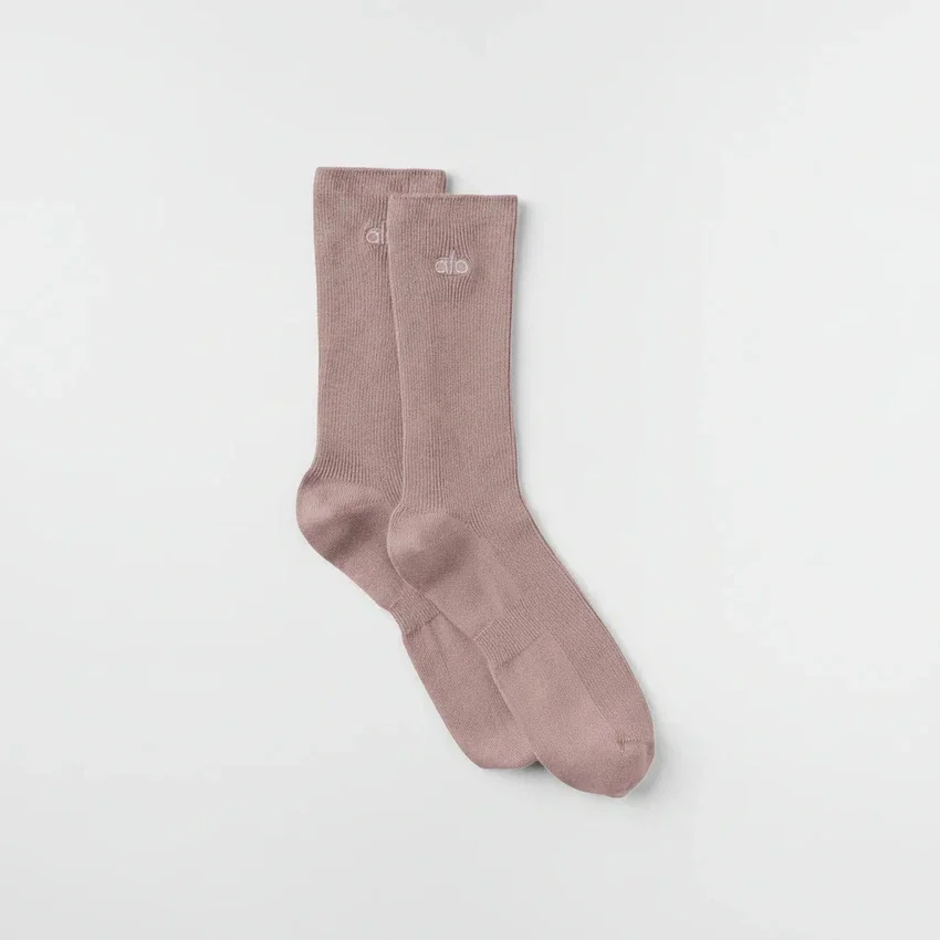 Calze unisex a gamba corta dal design sobrio - Taupe