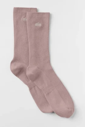 Calze unisex a gamba corta dal design sobrio - Taupe