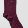 Calze unisex a gamba corta dal look sobrio - Borgogna