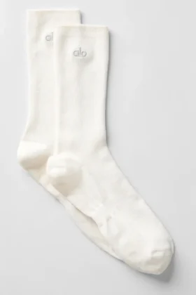 Calze unisex a gamba corta e dal design sobrio - Avorio
