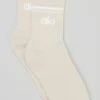 Calze unisex a gamba corta in stile retrò - Beige/Bianco