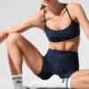 Calze unisex a gamba corta in stile retrò - Bianco/Blu navy