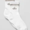 Calze unisex a gamba corta in stile retrò - Bianco/Cacao chiaro