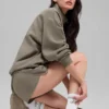 Calze unisex a gamba corta in stile retrò - Bianco/Cacao chiaro