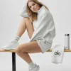 Calze unisex a gamba corta in stile retrò - Bianco melange/Grigio