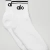 Calze unisex a gamba corta in stile retrò - Bianco/Nero