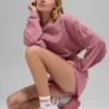 Calze unisex a gamba corta in stile retrò - Bianco/Rosa rosa selvatica