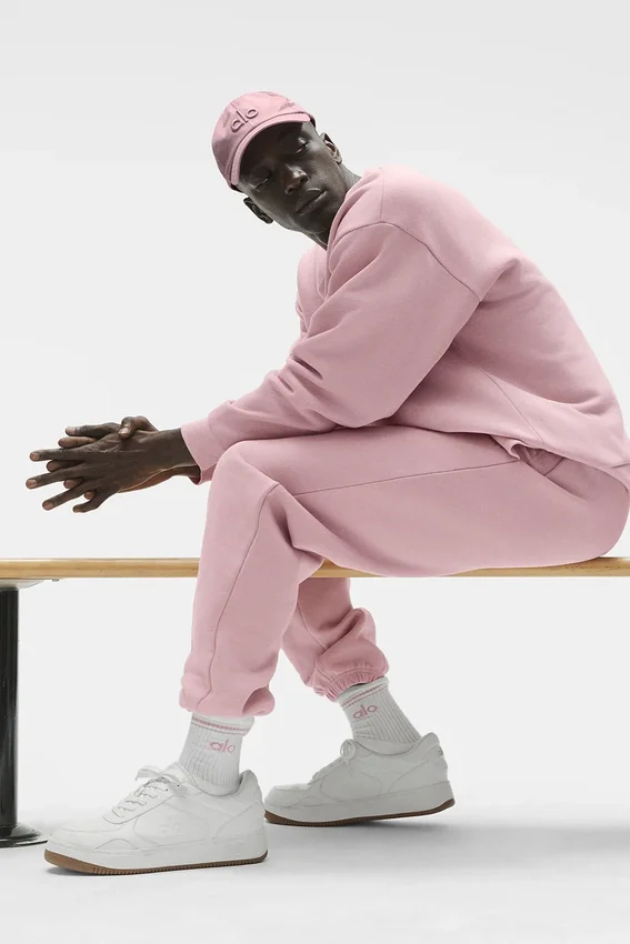 Calze unisex a gamba corta in stile retrò - Bianco/Rosa vintage