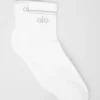 Calze unisex a gamba corta in stile retrò - Bianco/Titanio