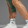 Calze unisex a gamba corta in stile retrò - Bianco/Verde trifoglio