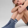 Calze unisex a gamba corta in stile retrò - Bluestone/Bianco