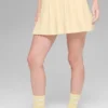 Calze unisex a gamba corta in stile retrò - Giallo candela/Bianco