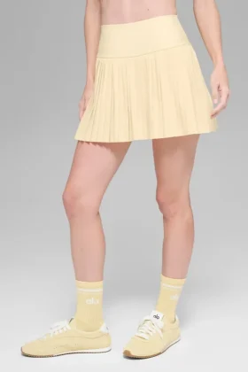 Calze unisex a gamba corta in stile retrò – Giallo candela/Bianco