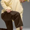 Calze unisex a gamba corta in stile retrò - Giallo candela/Bianco