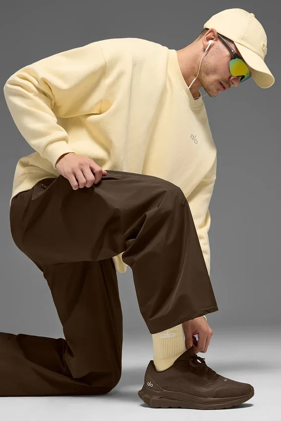 Calze unisex a gamba corta in stile retrò - Giallo candela/Bianco