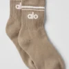 Calze unisex a gamba corta in stile retrò - Gravel/Bianco