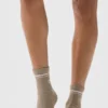 Calze unisex a gamba corta in stile retrò - Gravel/Bianco
