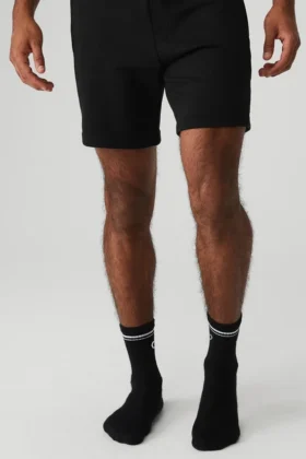 Calze unisex a gamba corta in stile retrò – Nero/Bianco