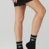Calze unisex a gamba corta in stile retrò - Nero/Bianco