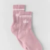 Calze unisex a gamba corta in stile retrò - Rosa vintage/Bianco