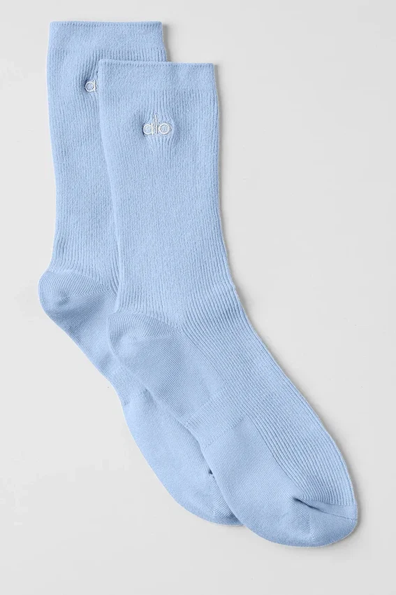 Calze unisex a gamba corta Understated - Blu conchiglia