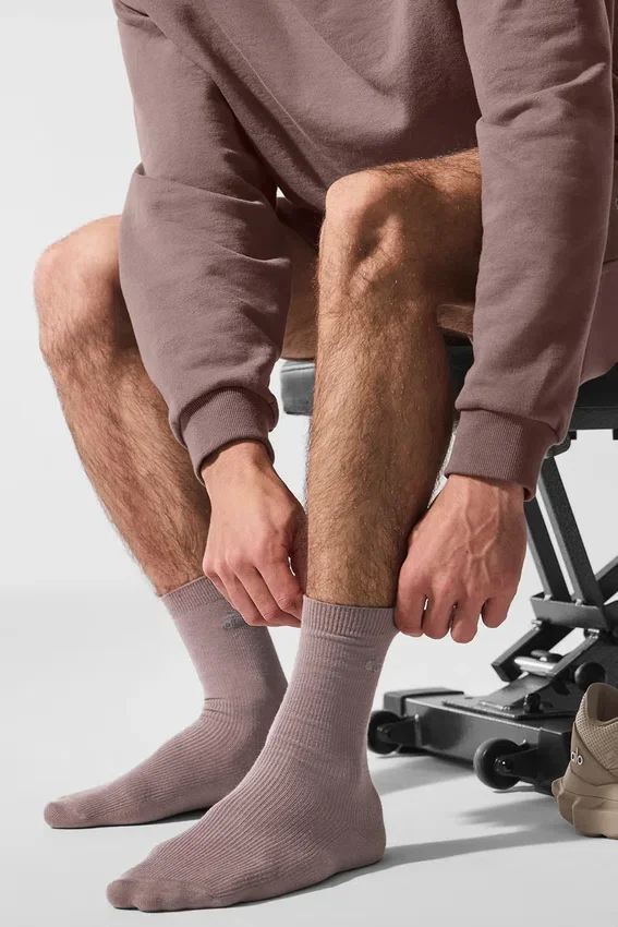 Calze unisex a gamba corta "Understated" - Colore fungo