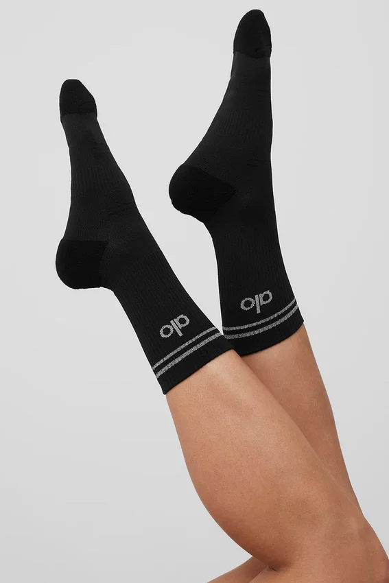 Calze unisex a gamba media ad alte prestazioni - Nero