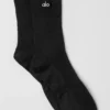 Calze unisex a gamba media dal design sobrio - Nero