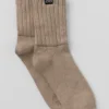 Calze unisex a mezzo gambale con bordo arricciato - Gravel