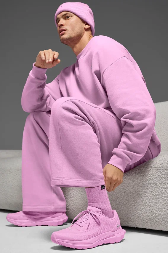 Calze unisex a mezzo gambale con bordo arricciato - Rosa Cuore Caramella