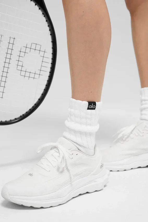 Calze unisex a mezzo gambale con elastico - White