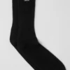 Calze unisex in lana e cashmere con effetto leggermente smerigliato - Nero/Avorio