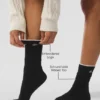 Calze unisex in lana e cashmere con effetto leggermente smerigliato - Nero/Avorio