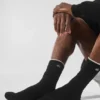 Calze unisex in lana e cashmere con effetto leggermente smerigliato - Nero/Avorio