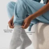 Calze unisex in misto lana e cashmere con effetto leggermente smerigliato - Grigio chiaro melange/Avorio