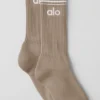 Calze unisex Throwback - Grigio ghiaia/Bianco