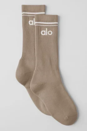 Calze unisex Throwback - Grigio ghiaia/Bianco