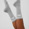 Calze unisex Throwback - Grigio melange sportivo/Bianco