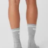 Calze unisex Throwback - Grigio melange sportivo/Bianco