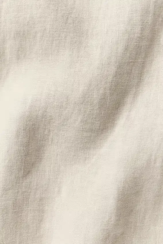 Camicia a maniche corte con bottoni Linen Days - Colore osso