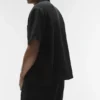 Camicia a maniche corte con bottoni Linen Days - Nero