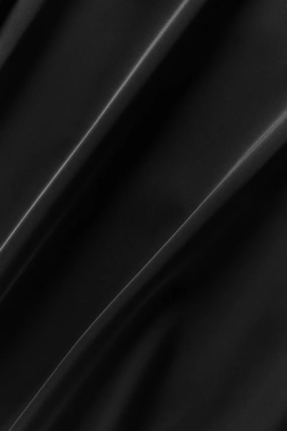 Camicia a maniche corte con bottoni Satin Horizon - Nero