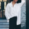 Camicia a maniche lunghe con bottoni Dreamscape - Bianca