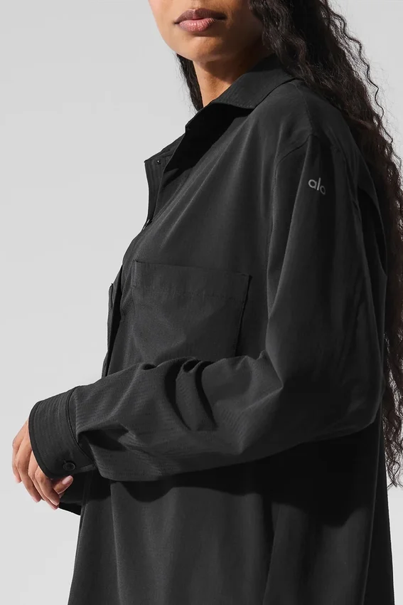 Camicia a maniche lunghe con bottoni Dreamscape - Nero