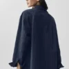 Camicia a maniche lunghe "Daylight" gessata - Blu navy/Avorio