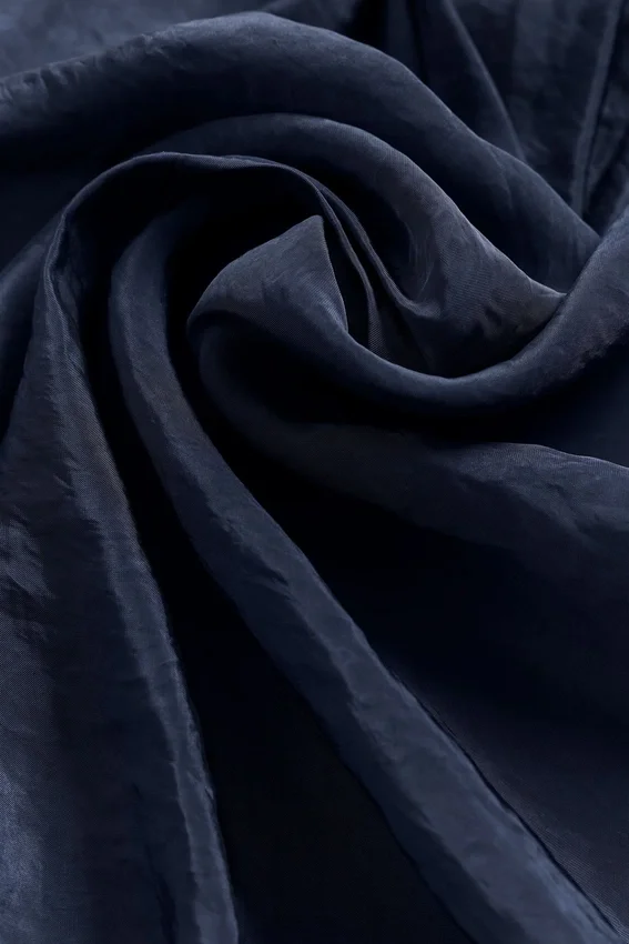 Camicia a maniche lunghe semi-trasparente Golden Hour con bottoni - Blu navy