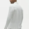 Camicia Coastal a maniche lunghe in jersey di lino - Bianco