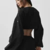 Camicia con maniche lunghe corta in cotone “Real Deal” - Nero